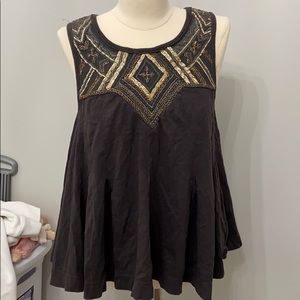 Free people boho blouse sleeveless tank size m